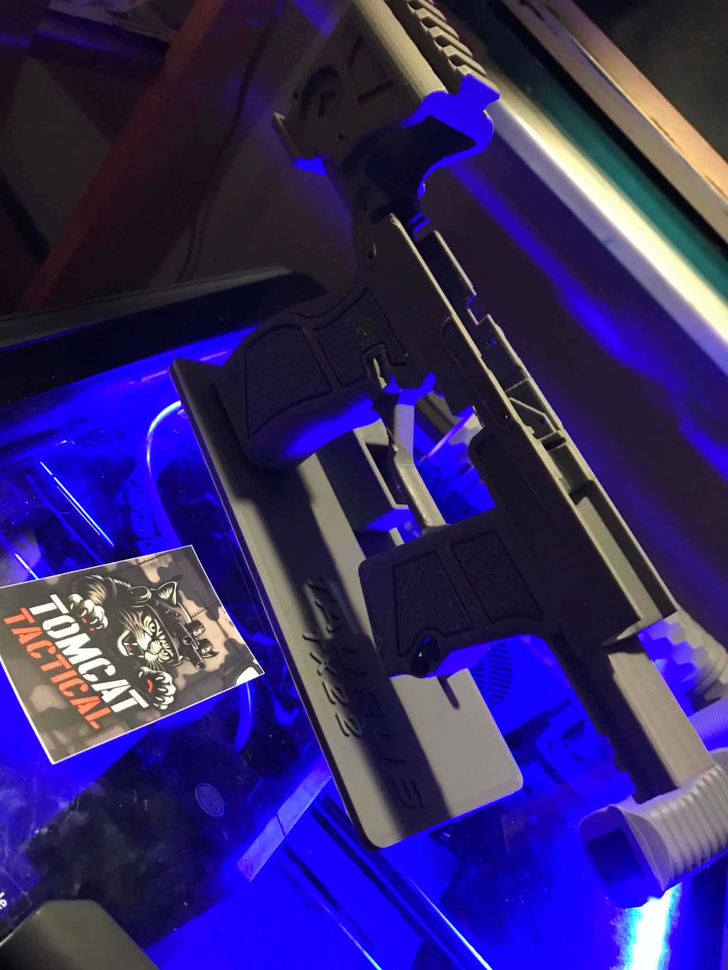 TX22 gun stand with mag and silancer holders